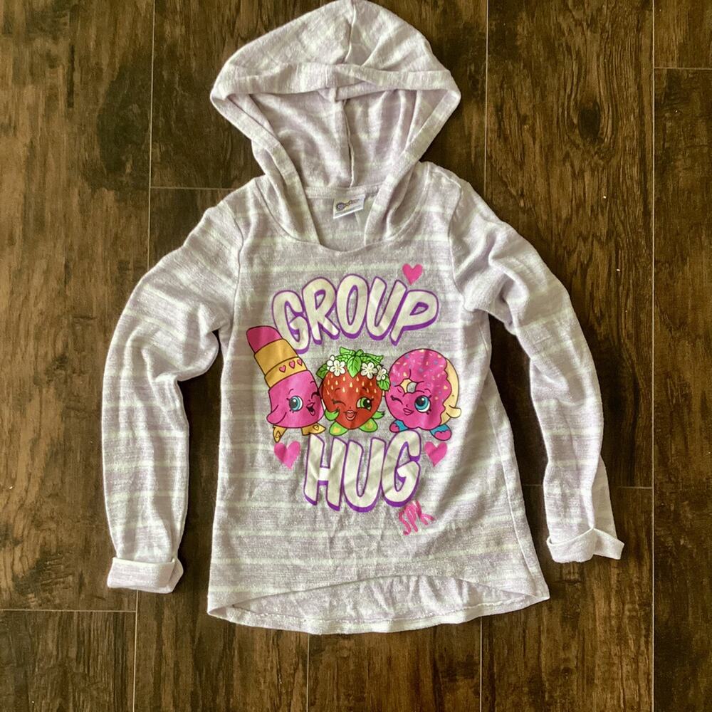Girls' Group Hug Long Sleeve Hacci Top With Hood